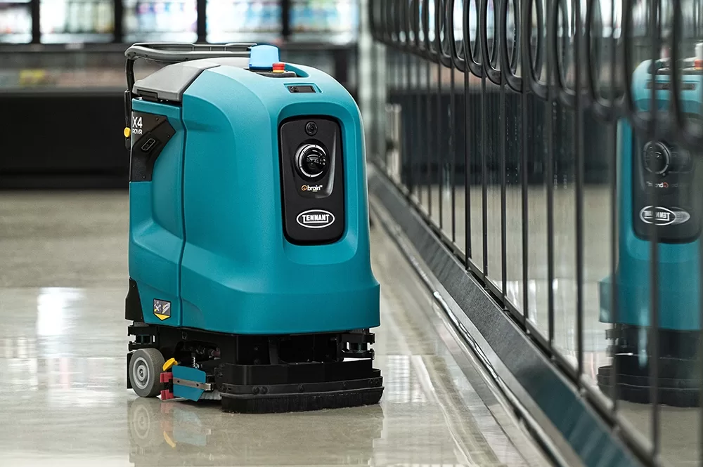Industrial robot floor cleaners